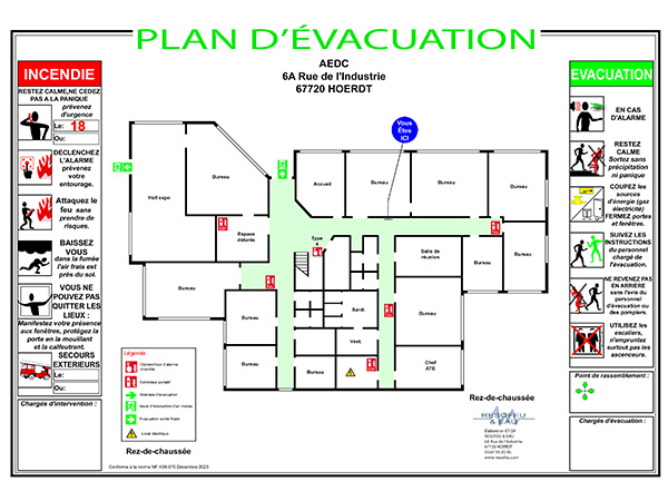 plan d'évacuation incendie